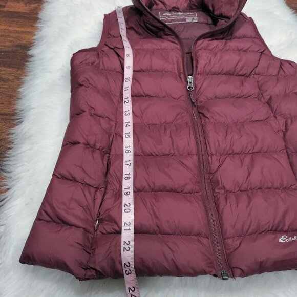 Eddie Bauer Utility CirrusLite Down Full Zip Vest Burgundy Women's Size Small - Picture 6 of 10